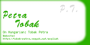 petra tobak business card